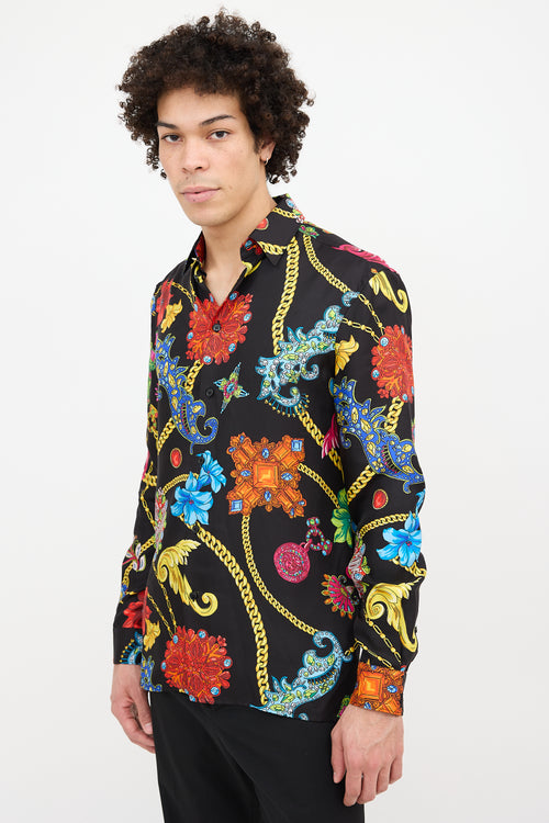 Versace Spring 2019 Silk Jewelry Shirt