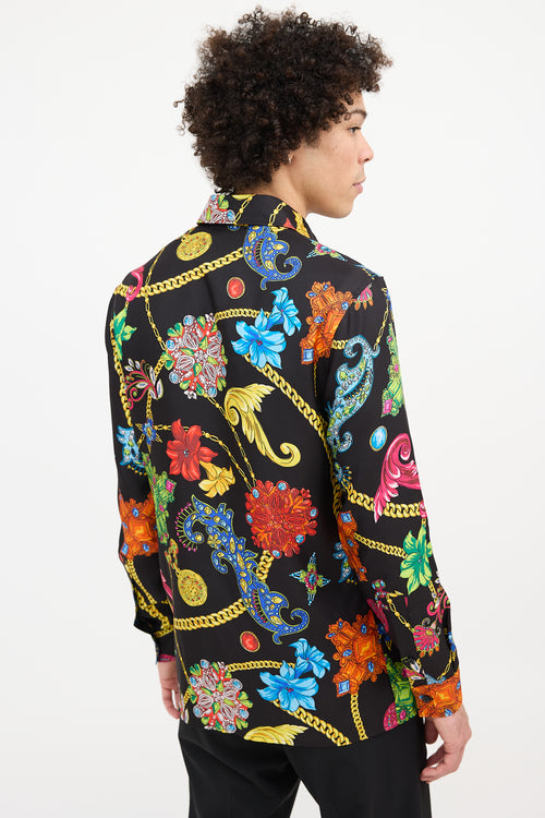 Versace Spring 2019 Silk Jewelry Shirt