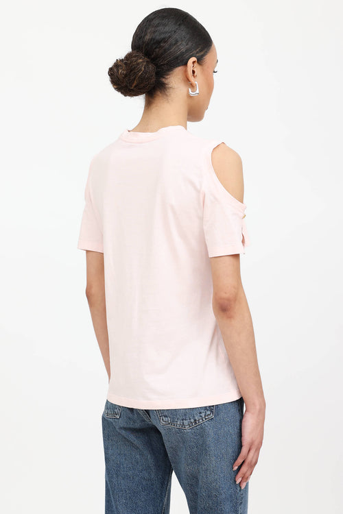 Versace Logo Cold Shoulder T-Shirt