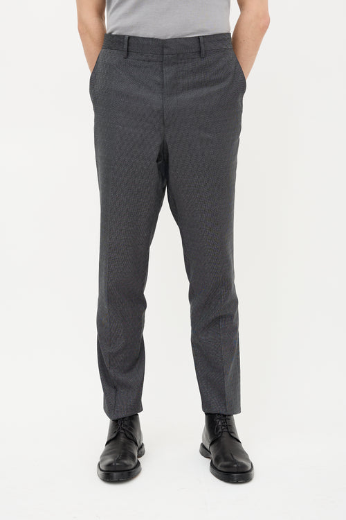Versace Wool Patterned Suit