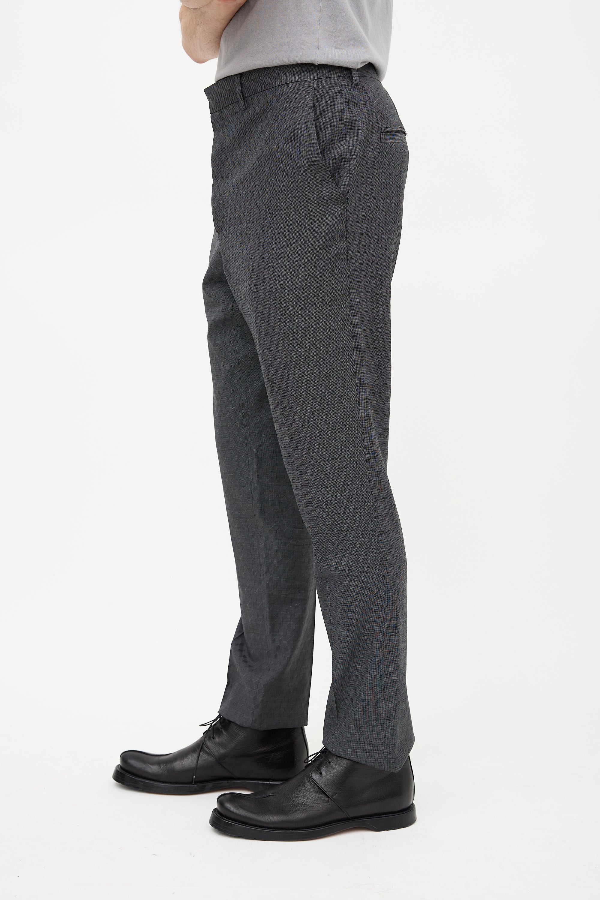 Versace Wool Patterned Suit