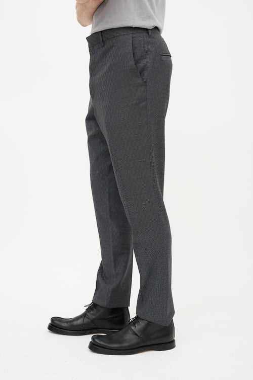 Versace Wool Patterned Suit