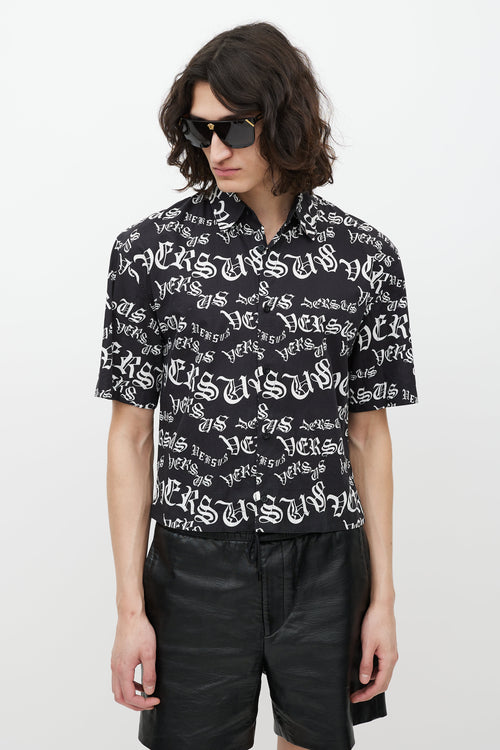 Versus Black & White Logo Shirt