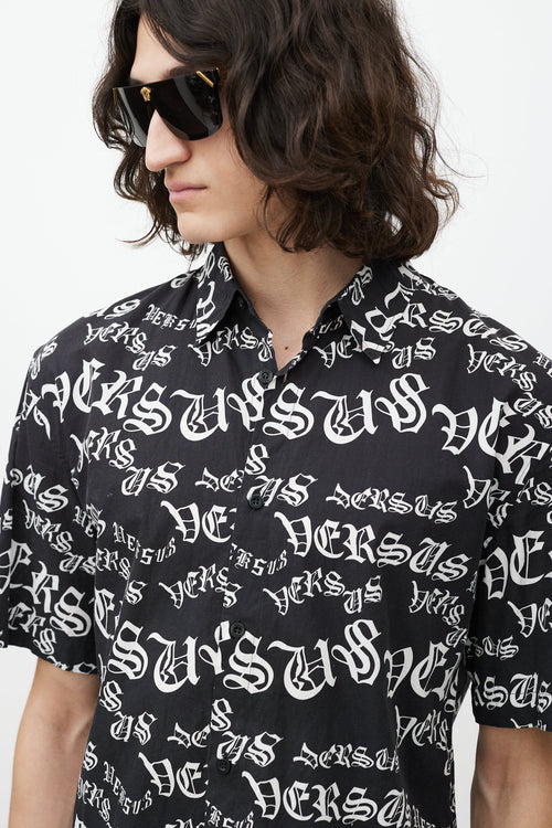 Versus Black & White Logo Shirt
