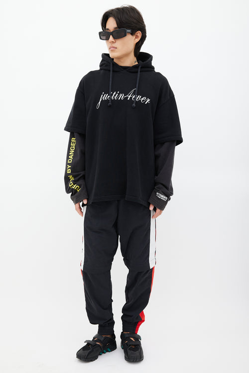 Vetements Black & Multicolour Justin4ever Hoodie