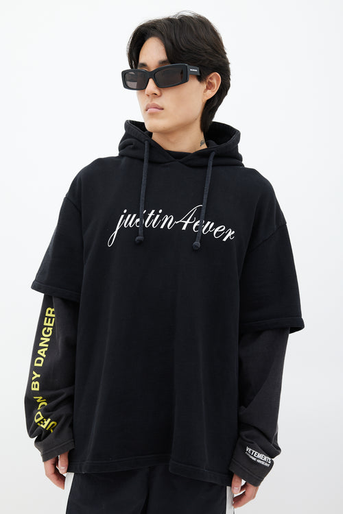 Vetements Black & Multicolour Justin4ever Hoodie
