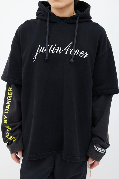 Vetements Black & Multicolour Justin4ever Hoodie