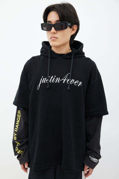 Vetements Black & Multicolour Justin4ever Hoodie
