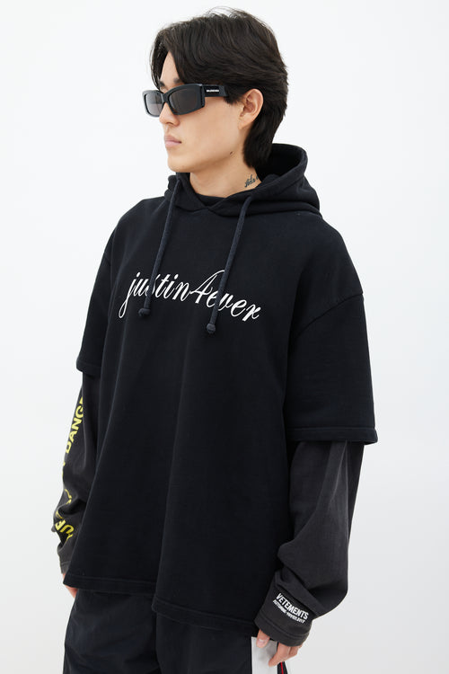 Vetements Black & Multicolour Justin4ever Hoodie