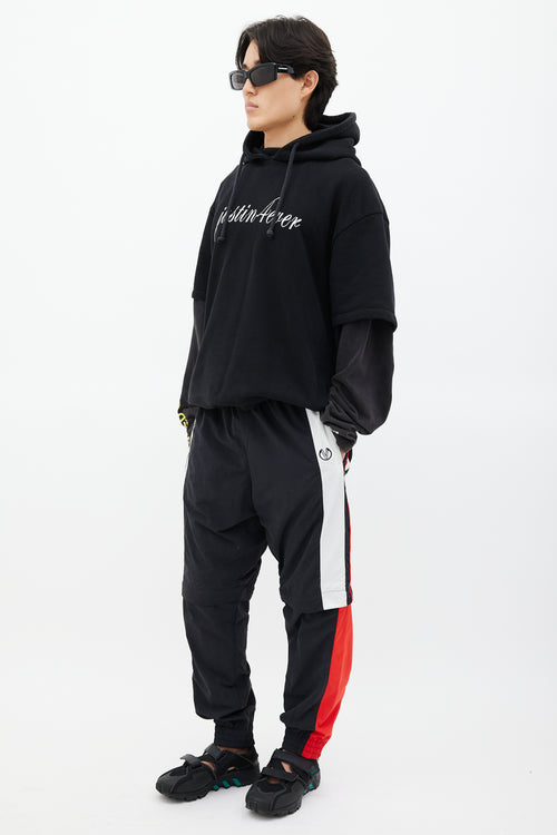 Vetements Black & Multicolour Striped Convertible Track Pant