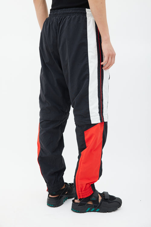 Vetements Black & Multicolour Striped Convertible Track Pant