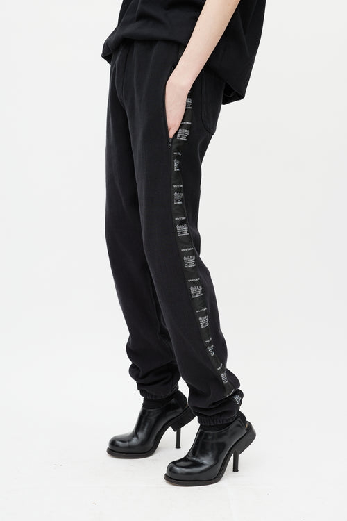 Vetements Black & White Logo Stripe Sweat Pant