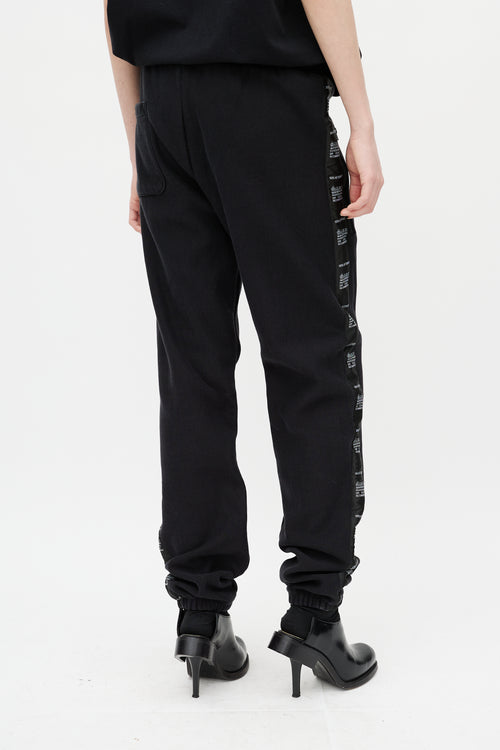 Vetements Black & White Logo Stripe Sweat Pant