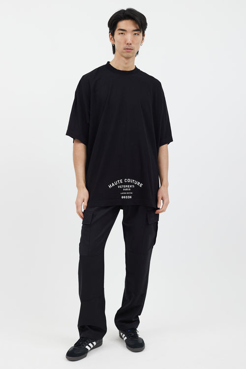 Vetements Black & White 'Haute Couture' T-Shirt