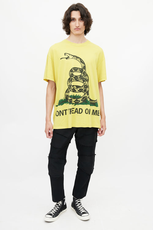 Vetements Yellow & Multicolour Dont Tread On Me T-Shirt