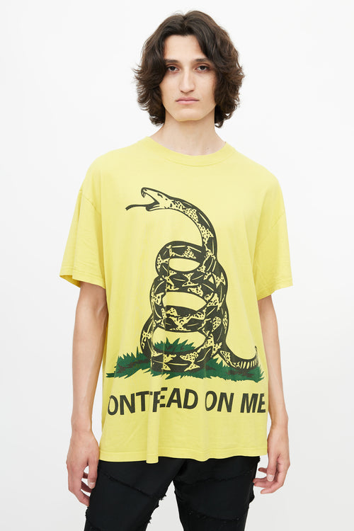 Vetements Yellow & Multicolour Dont Tread On Me T-Shirt