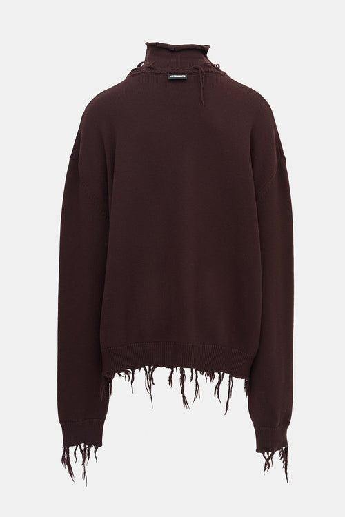 Vetements Distressed Merino Wool Sweater