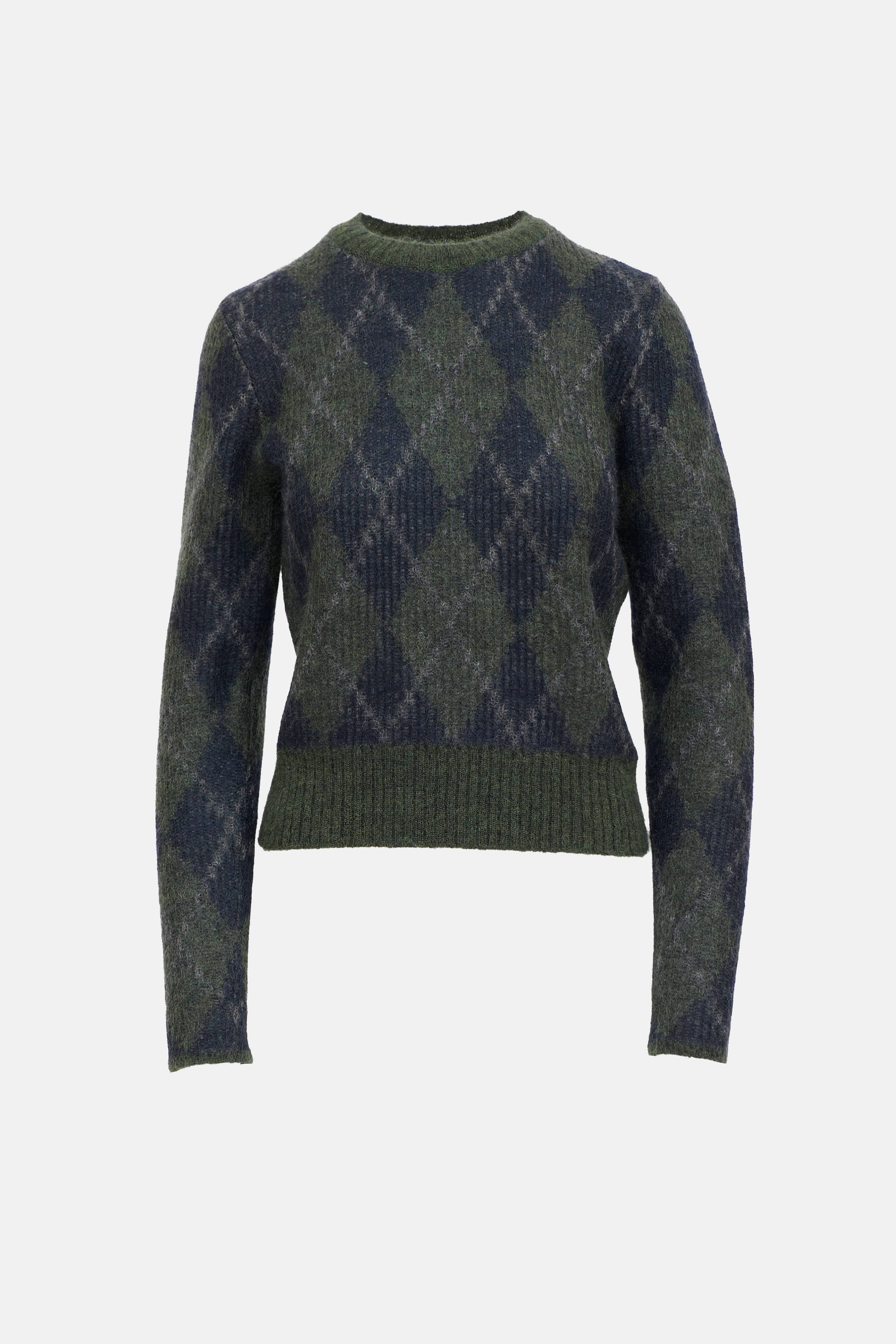 Victoria Beckham Mohair Argyle Sweater
