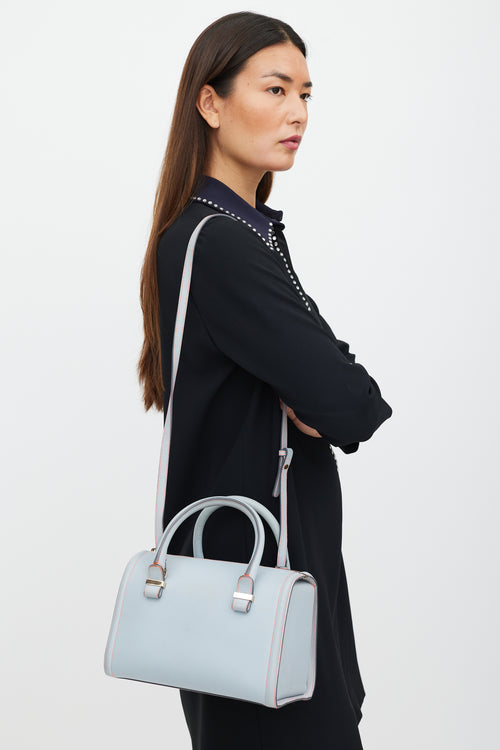 Victoria Beckham Blue & Orange Leather Tote
