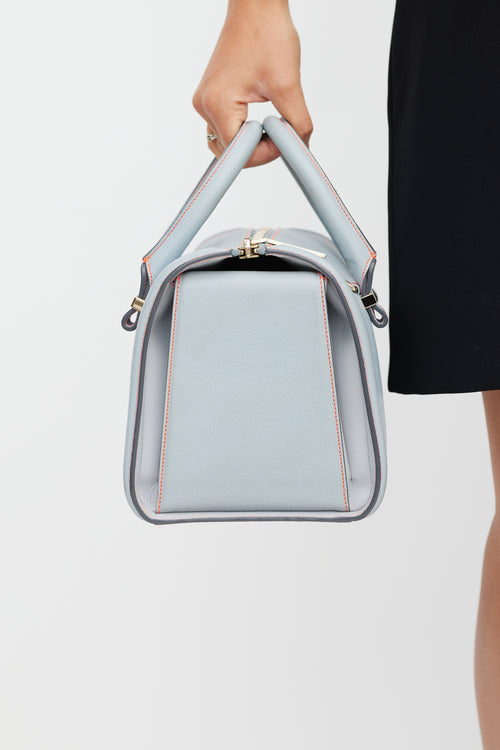 Victoria Beckham Blue & Orange Leather Tote