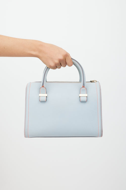 Victoria Beckham Blue & Orange Leather Tote