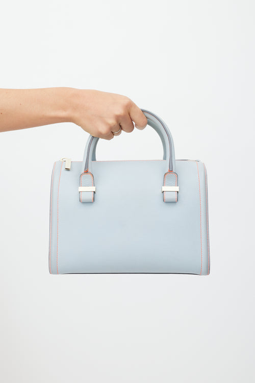 Victoria Beckham Blue & Orange Leather Tote