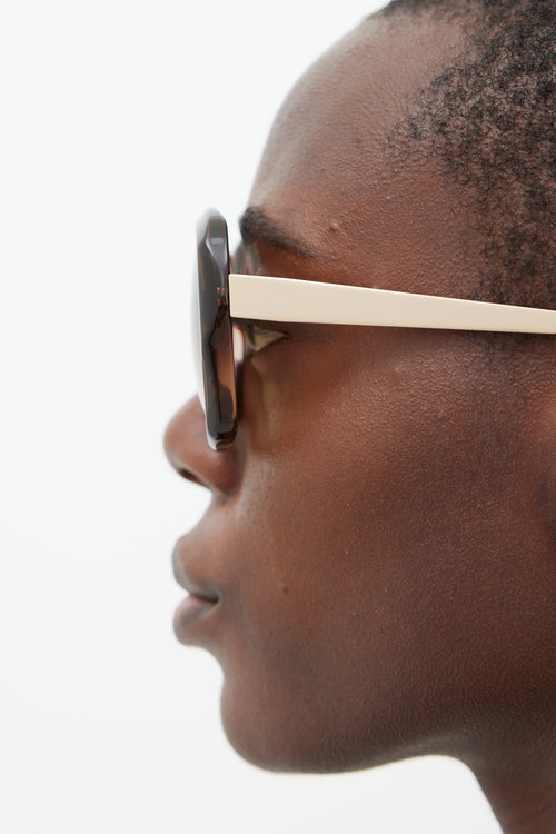 Victoria Beckham Brown & Gold VBS4C3 Sunglasses