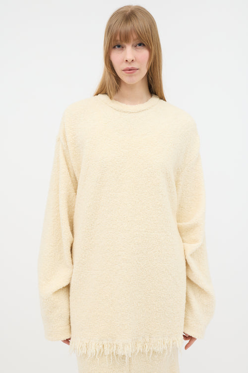 Victoria Beckham Boucle Frayed Sweater