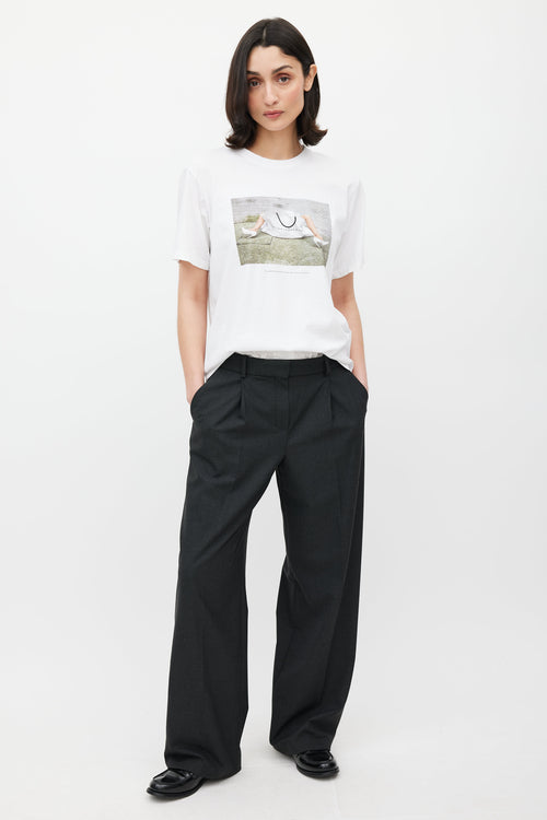 Victoria Beckham White & Multicolour Shopping Bag Logo T-Shirt