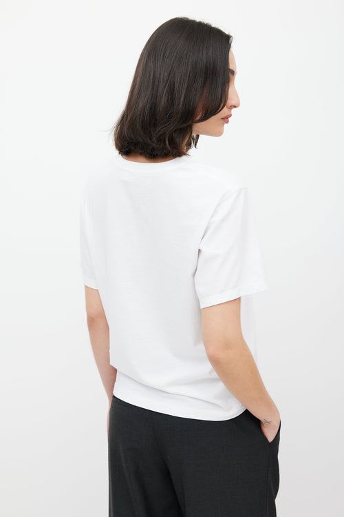 Victoria Beckham White & Multicolour Shopping Bag Logo T-Shirt
