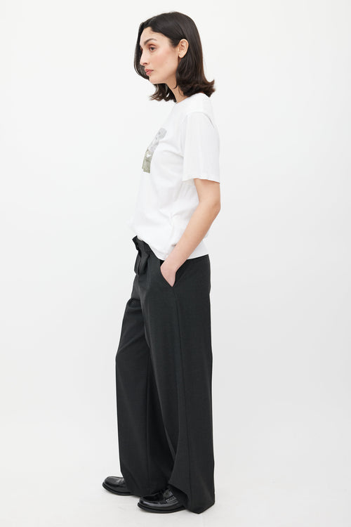 Victoria Beckham White & Multicolour Shopping Bag Logo T-Shirt