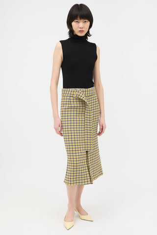Victoria Beckham Wool Belted Skirt
