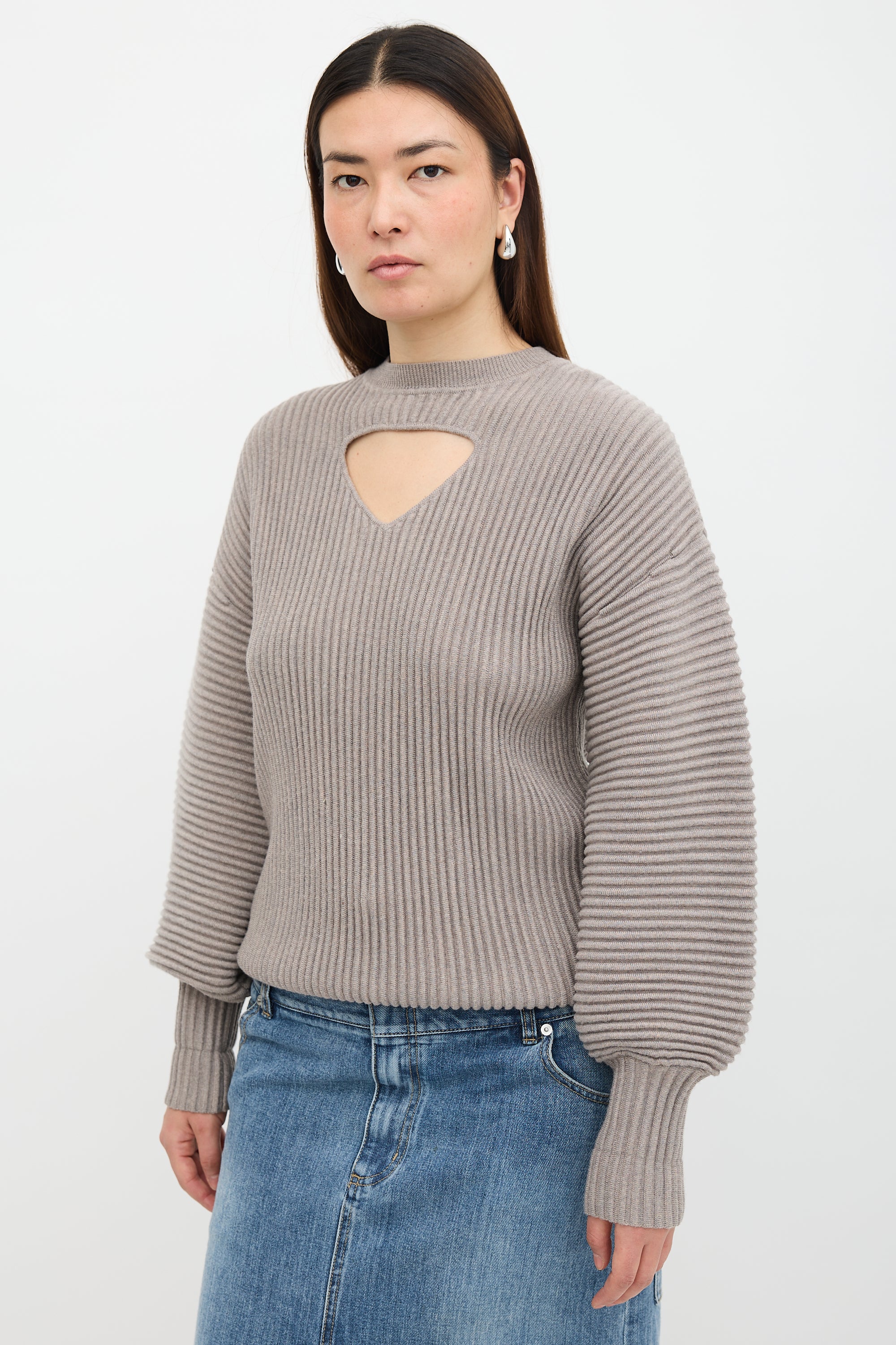 Victoria Beckham Wool Keyhole Sweater