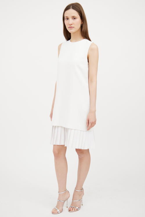Pleated Shift Dress