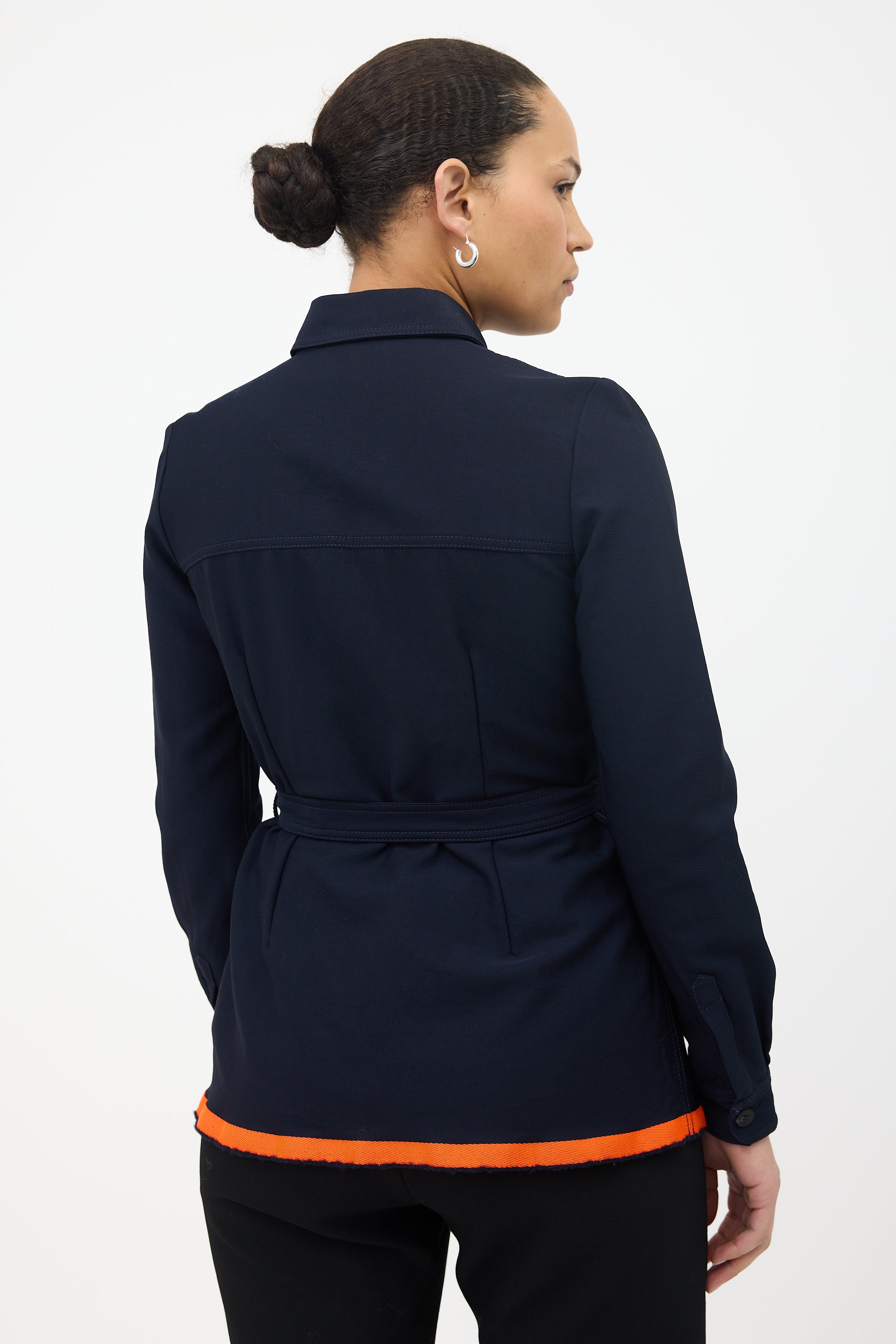 Victoria Beckham Wool Knit Belted Shirt