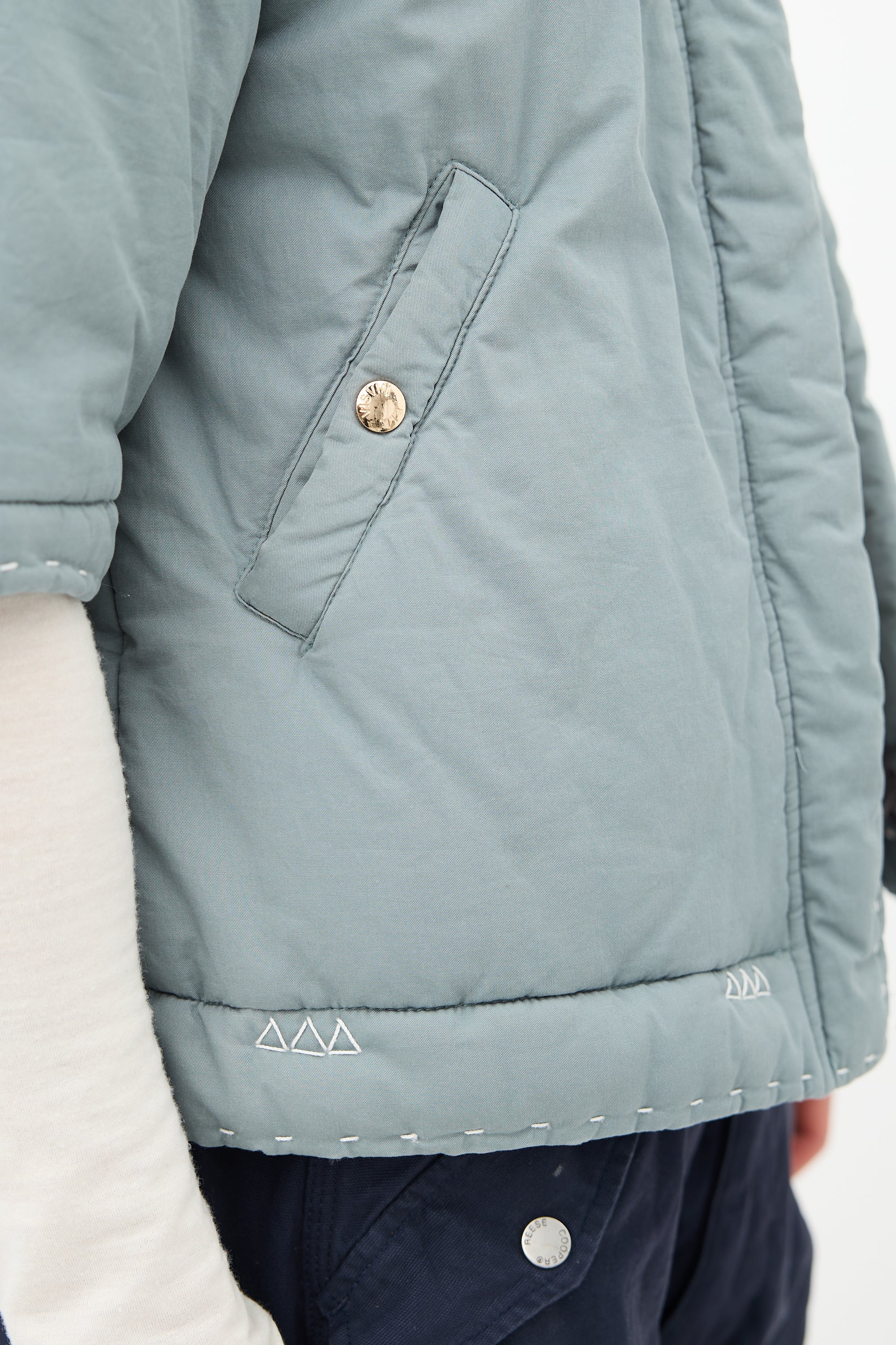 Visvim Green & Navy Short Sleeve Jacket