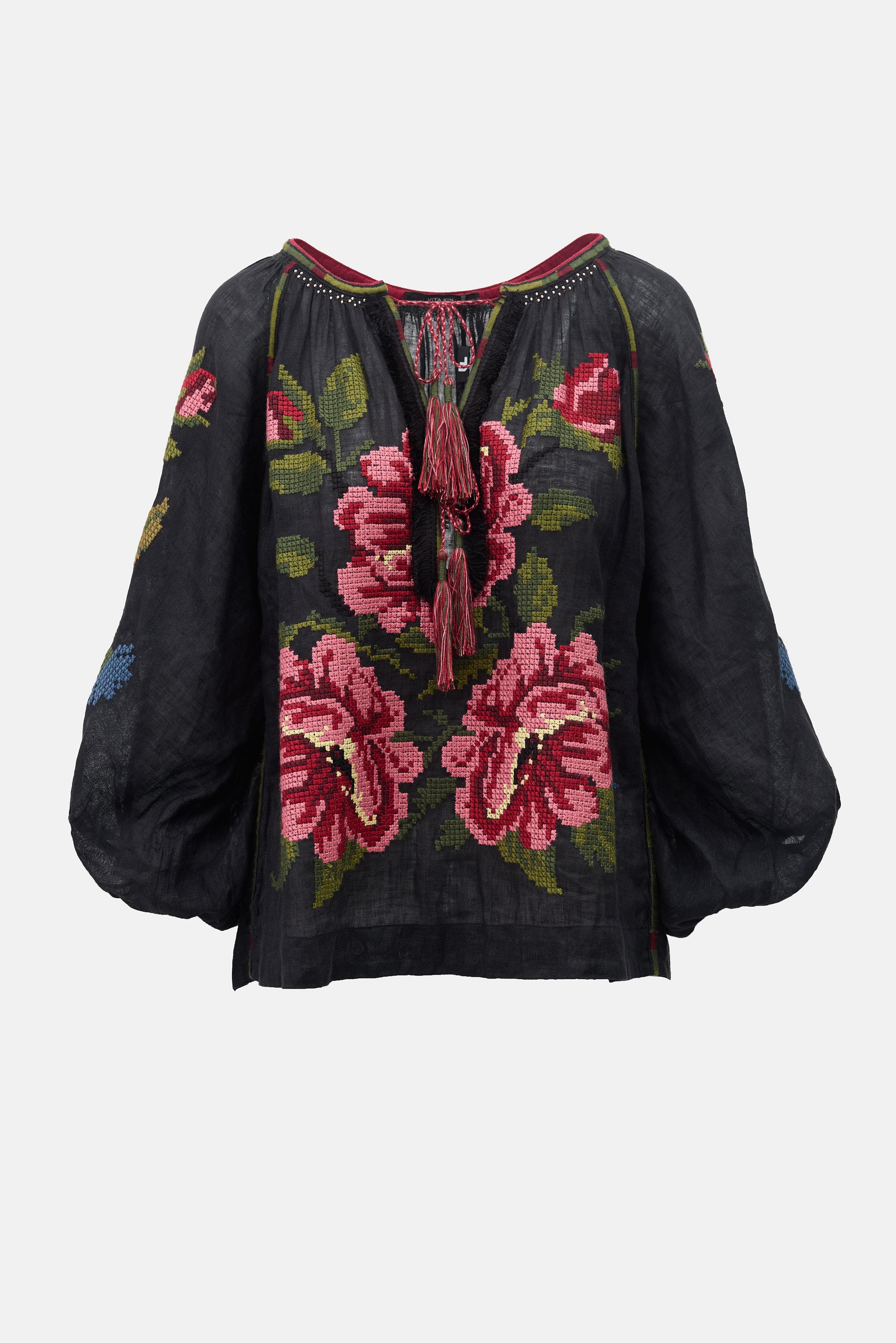 Vita Kin Linen Embroidered Tunic Top