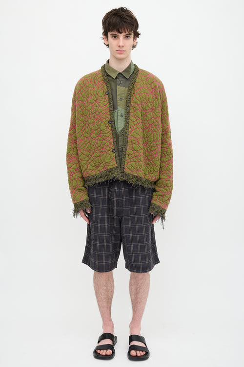 Vitelli Jacquard Fringe Cardigan