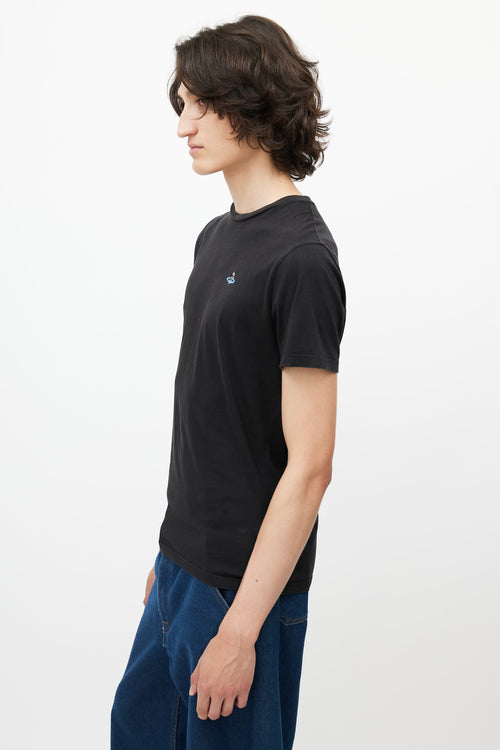 Vivienne Westwood Black & Multicolour Embroidered Logo T-Shirt