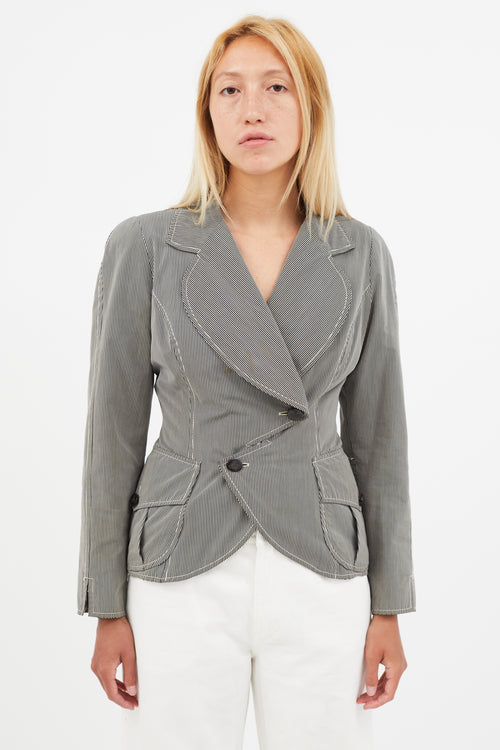 Vivienne Westwood Black & White Stripe Blazer