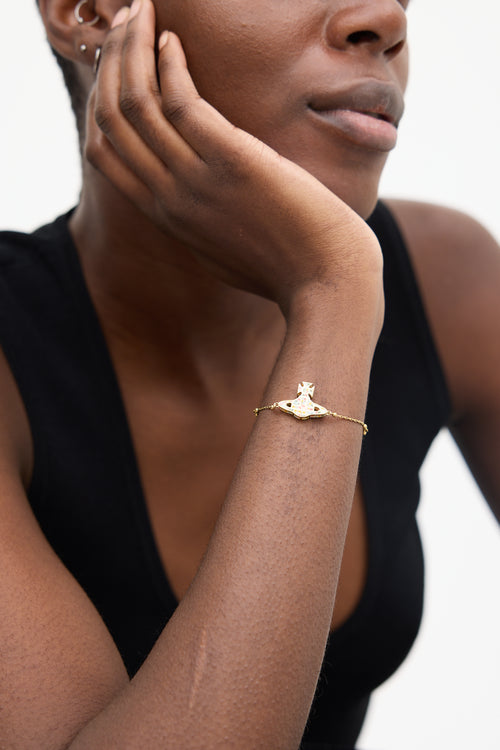 Vivienne Westwood Gold & Multi Enamel Orb Bracelet
