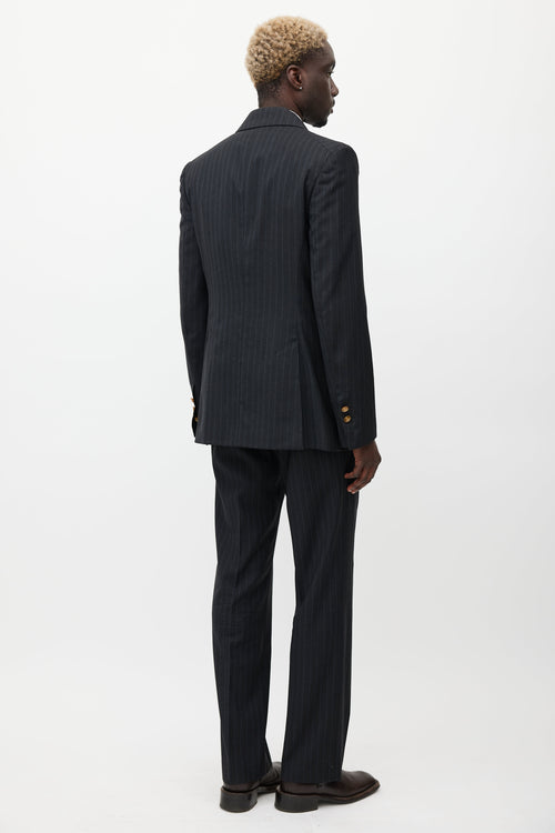 Vivienne Westwood Grey & Blue Wool Two Piece Suit