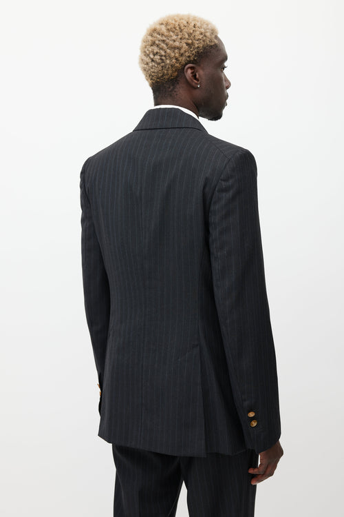 Vivienne Westwood Grey & Blue Wool Two Piece Suit