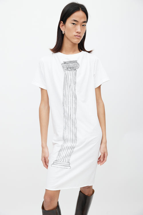 Vivienne Westwood White & Black Column T-Shirt Dress