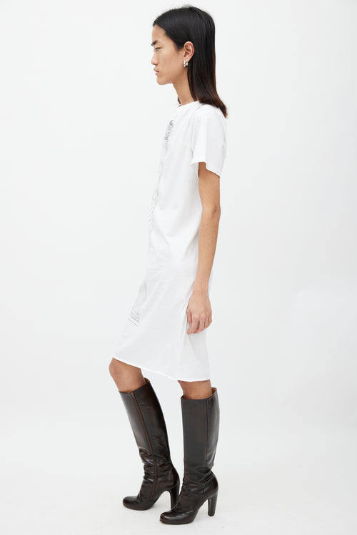 Vivienne Westwood White & Black Column T-Shirt Dress
