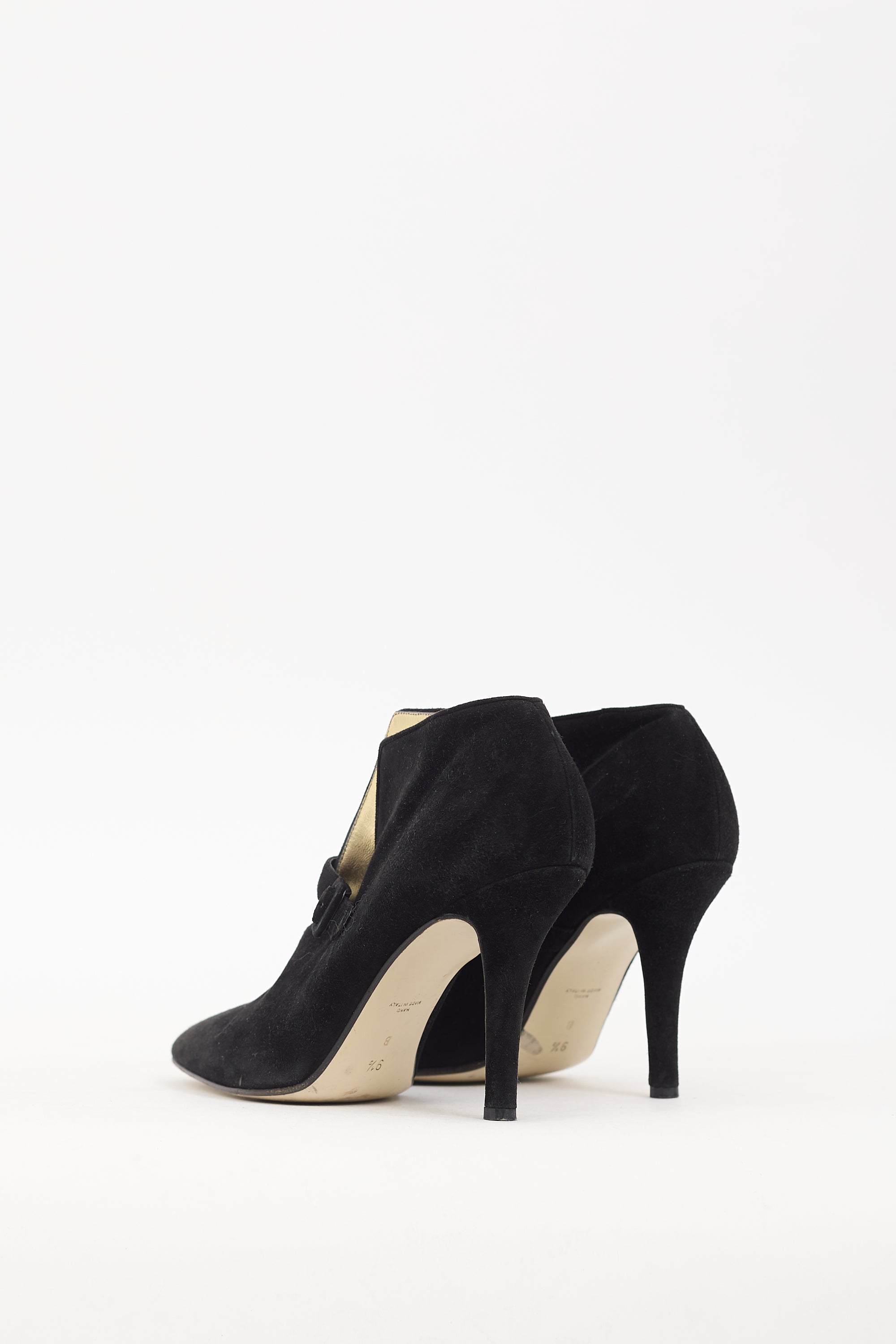 Walter Steiger Black Suede Buckle Boot