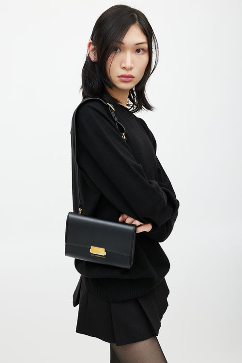 Want Les Essentiels Black & Gold Leather Bag