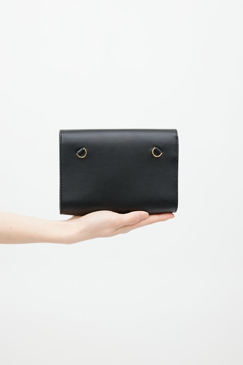 Want Les Essentiels Black & Gold Leather Bag