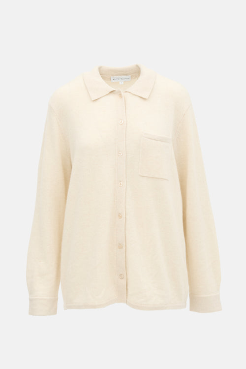 White + Warren Cashmere Collared Cardigan