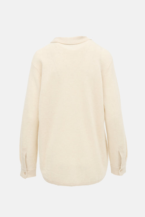 White + Warren Cashmere Collared Cardigan